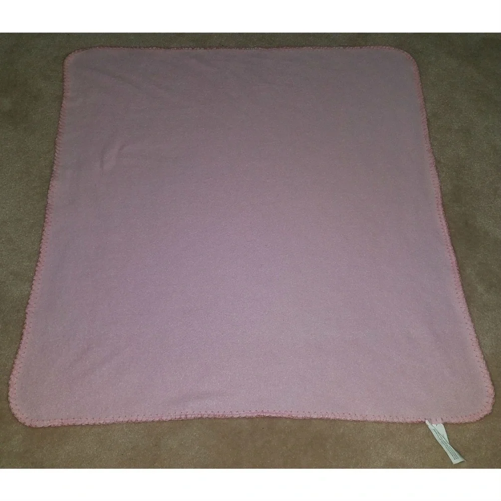 Best Brands Solid Pink Fleece Baby Blanket Lovey Security Lightweight